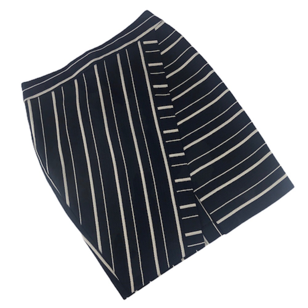 Ann Taylor Loft Skirt Navy White Striped Skirt 10